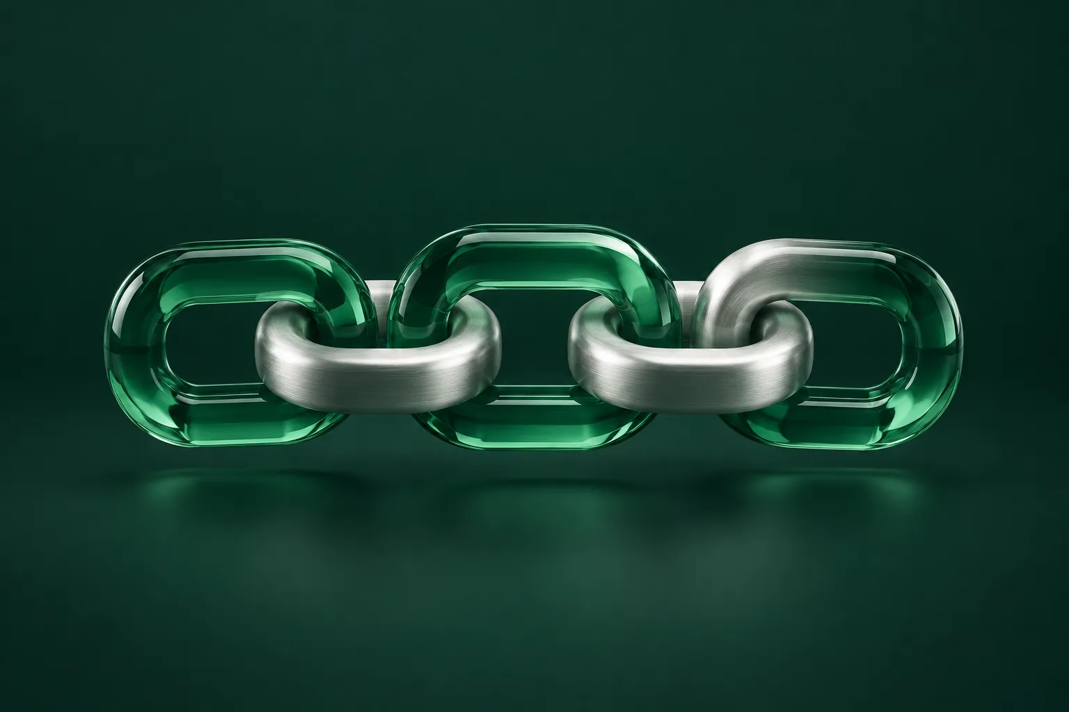 Hexyl Flow — emerald glass and silver product illustration