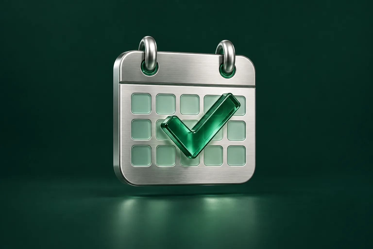 Hexyl Book — emerald glass and silver product illustration